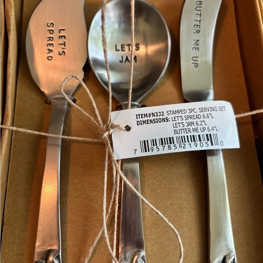 NIB Thirstystone Stamped 3pc Serving Set